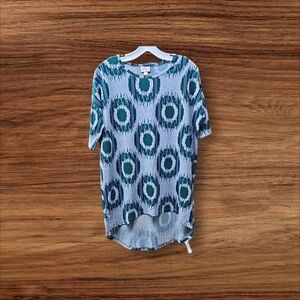 LulaRoe, Top, Simply Comfortable, Sz Sm, Green, 96% Polyester Stretch, Hi/Lo Hem